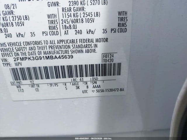 2021 FORD EDGE SE 10
