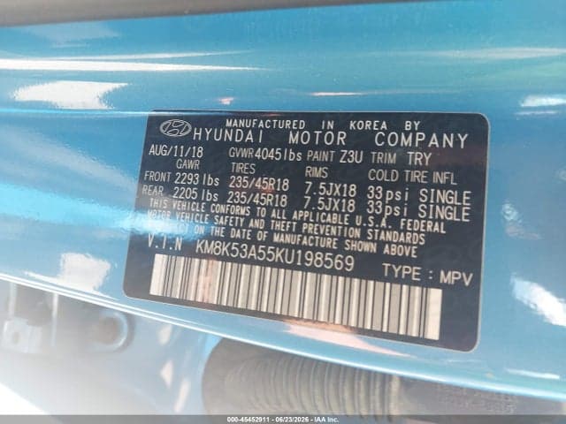2019 HYUNDAI KONA ULTIMATE 9