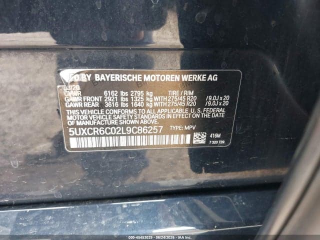 2020 BMW X5 XDRIVE40I 9
