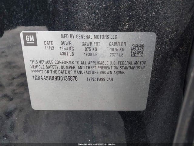 2013 CADILLAC ATS STANDARD 9