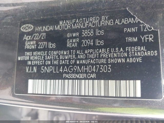 2021 HYUNDAI ELANTRA SE 9