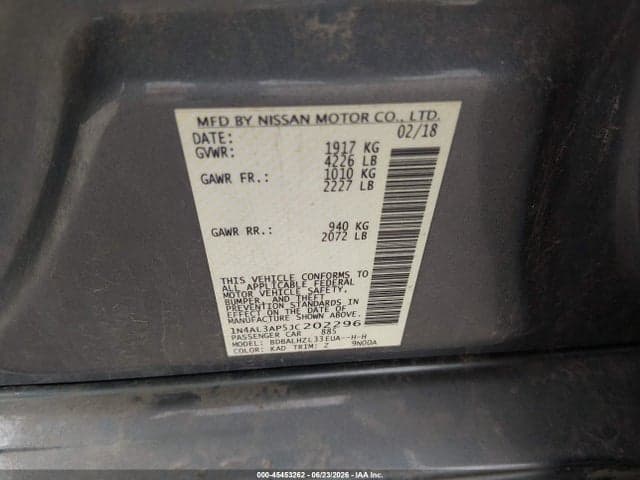 2018 NISSAN ALTIMA 2.5 SR 9
