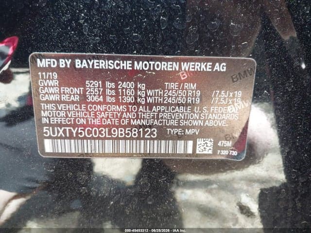 2020 BMW X3 XDRIVE30I 9