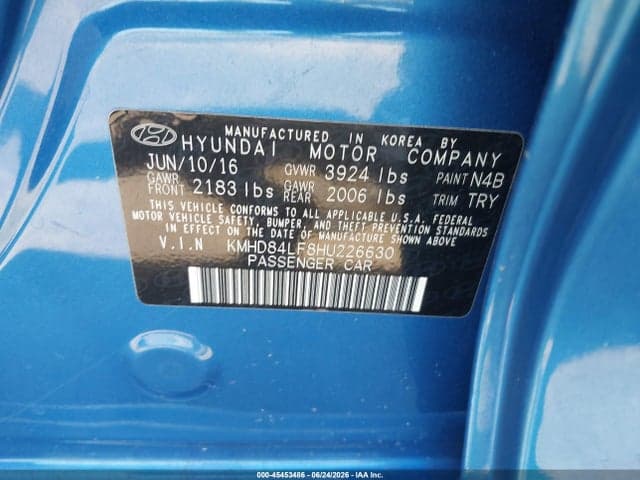 2017 HYUNDAI ELANTRA LIMITED 9