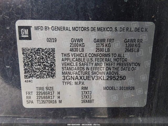 2019 CHEVROLET EQUINOX LT 9