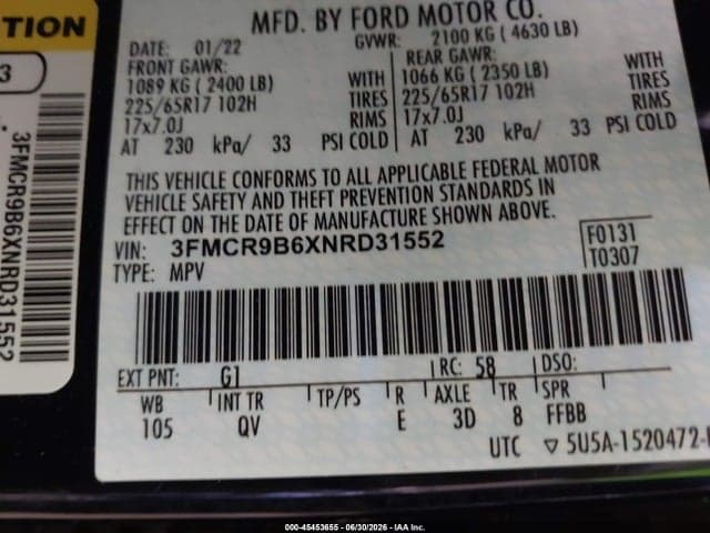 2022 FORD BRONCO SPORT BIG BEND 9