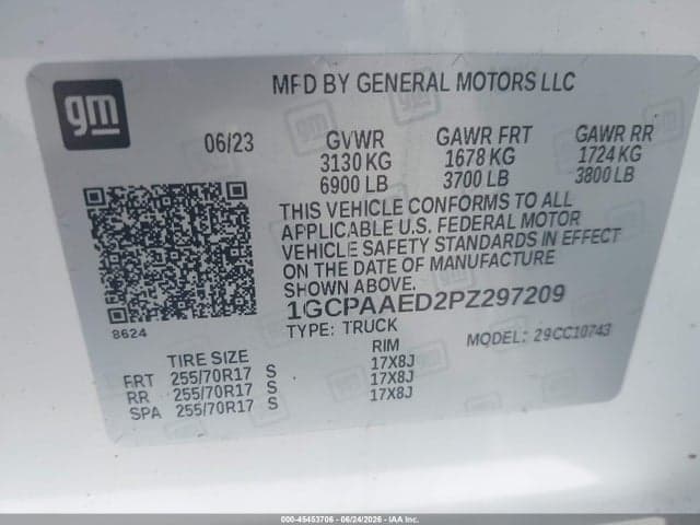 2023 CHEVROLET SILVERADO 1500 2WD STANDARD BED WT 9