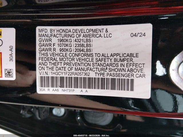 2024 HONDA ACCORD LX 9