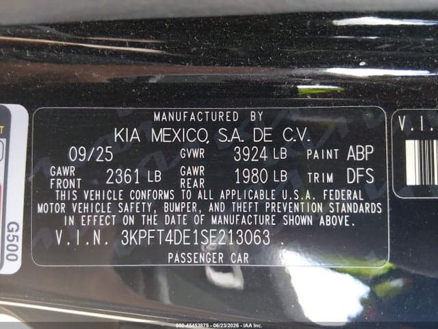 2025 KIA K4 LXS 9