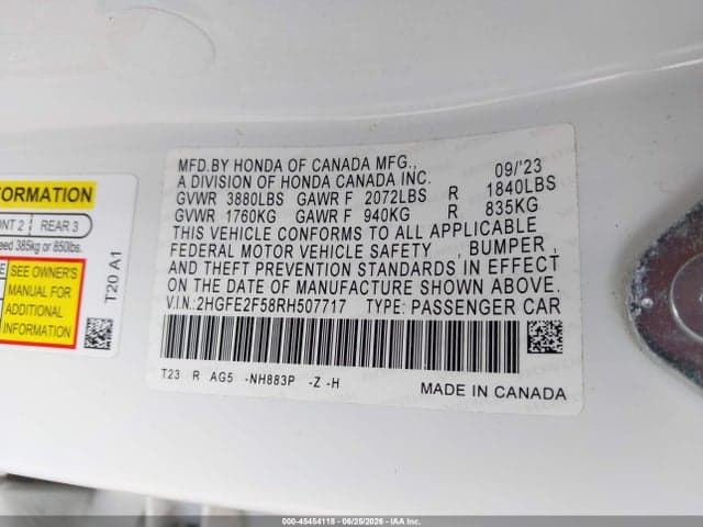 2024 HONDA CIVIC SPORT 9