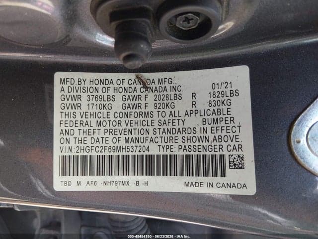 2021 HONDA CIVIC LX 9