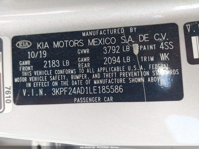 2020 KIA FORTE LXS 9