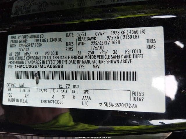 2021 FORD ESCAPE SE 9
