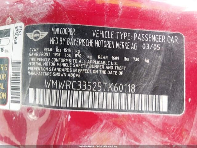 2005 MINI COOPER 9