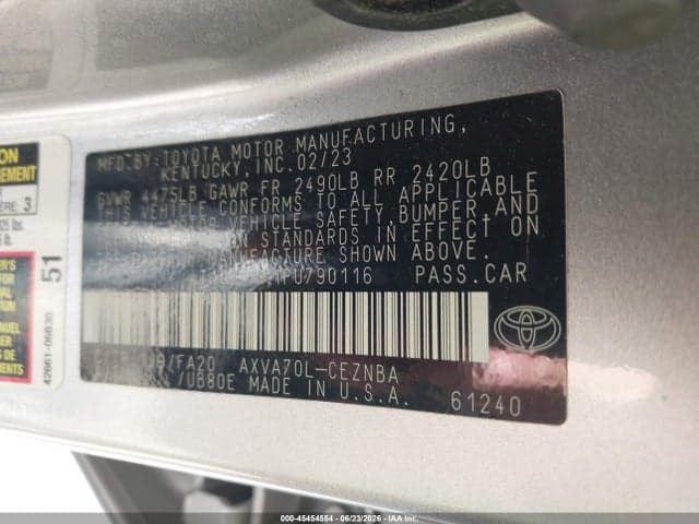2023 TOYOTA CAMRY LE 9