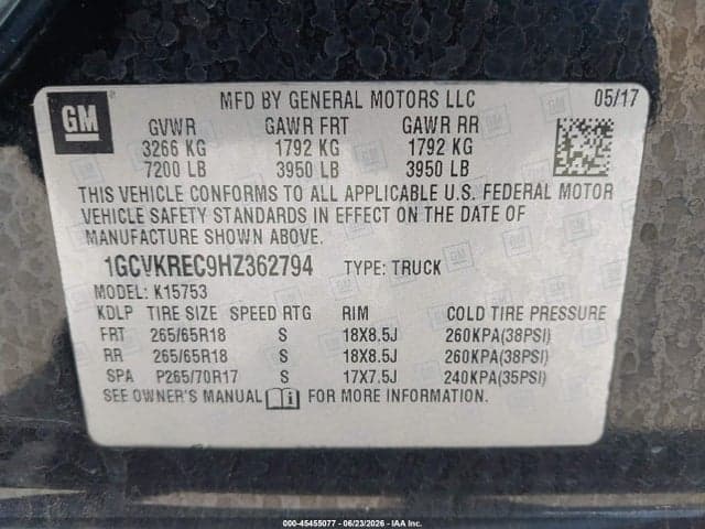 2017 CHEVROLET SILVERADO 1500 LT 9