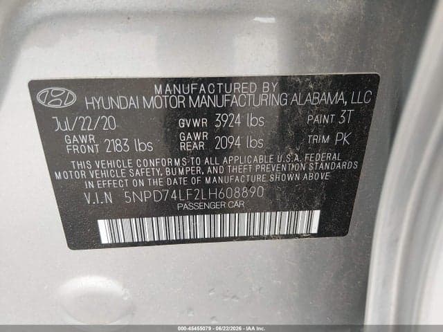 2020 HYUNDAI ELANTRA SE 9