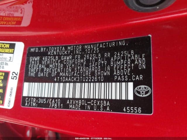 2026 TOYOTA CAMRY SE 9