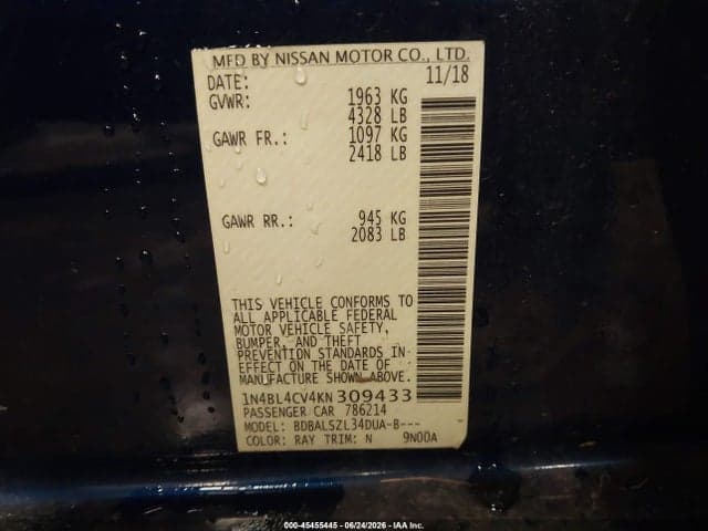 2019 NISSAN ALTIMA 2.5 SR 9