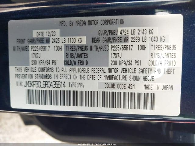 2024 MAZDA CX-5 2.5 S PREFERRED 9