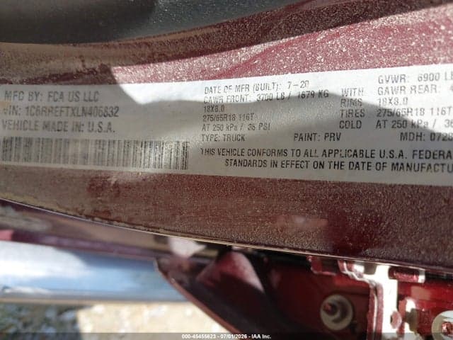 2020 RAM 1500 BIG HORN 4X2 5'7 BOX 9