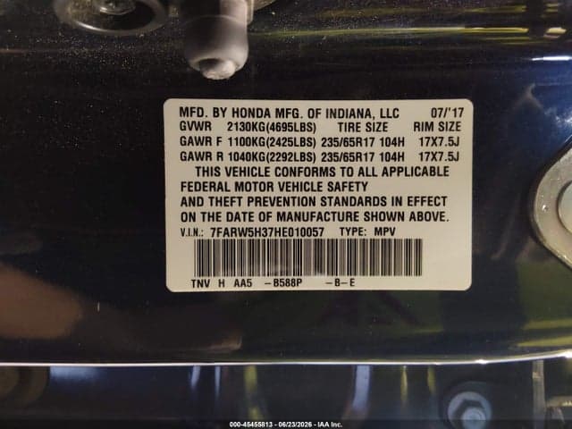 2017 HONDA CR-V LX 9