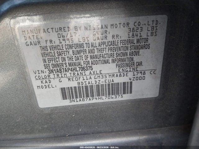 2017 NISSAN SENTRA SV 9