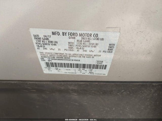 2017 FORD EXPLORER 9