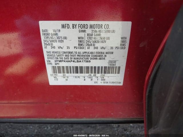 2020 FORD EDGE ST 9