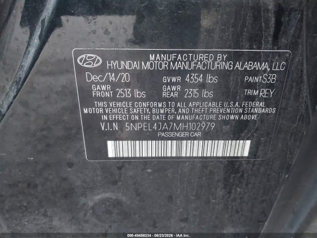 2021 HYUNDAI SONATA SEL 9