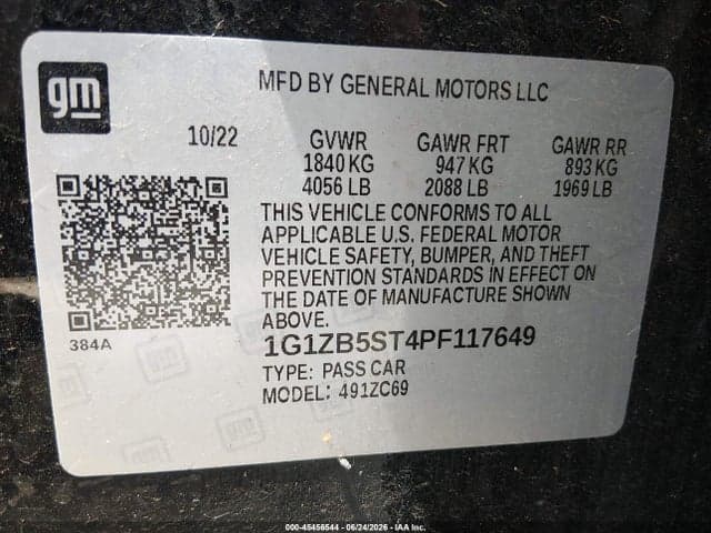 2023 CHEVROLET MALIBU FWD LS 9