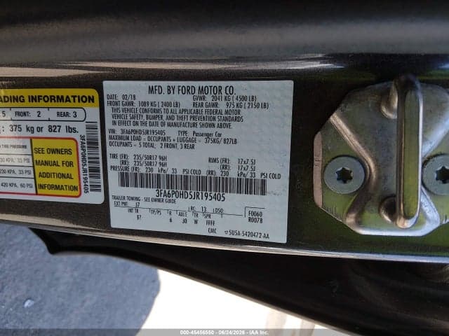 2018 FORD FUSION SE 9