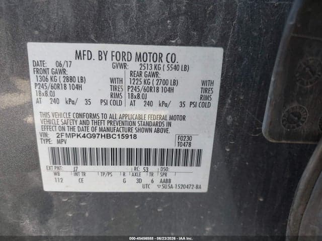 2017 FORD EDGE SE 10