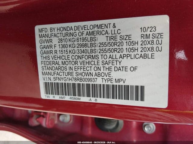 2024 HONDA PILOT TOURING 9
