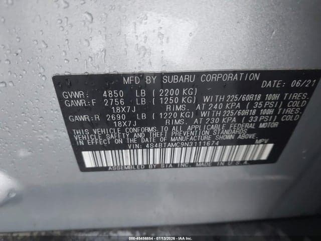 2022 SUBARU OUTBACK LIMITED 9