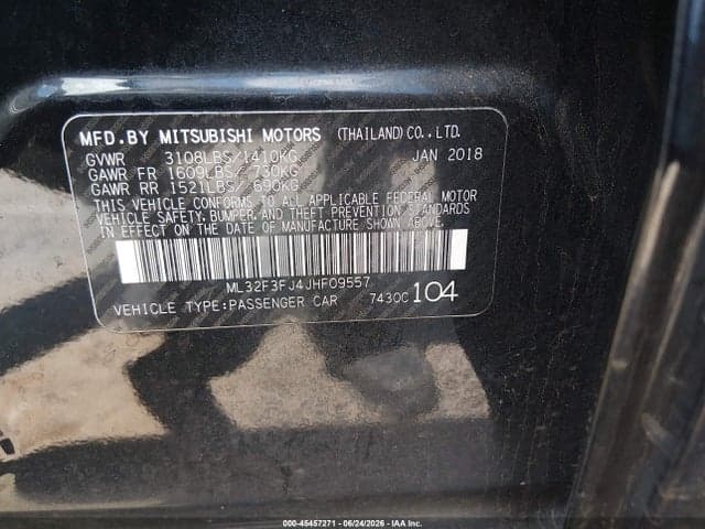 2018 MITSUBISHI MIRAGE G4 9