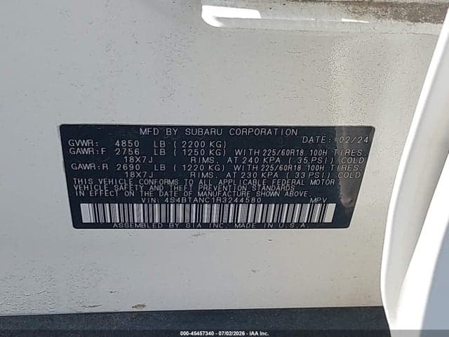 2024 SUBARU OUTBACK LIMITED 9
