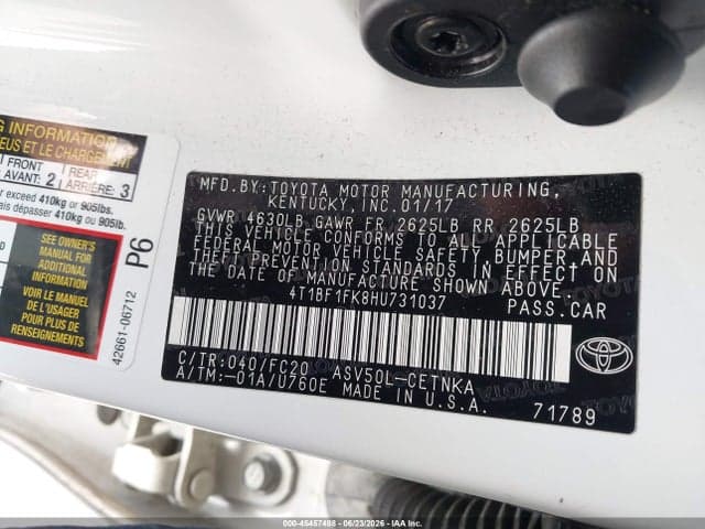 2017 TOYOTA CAMRY LE 9