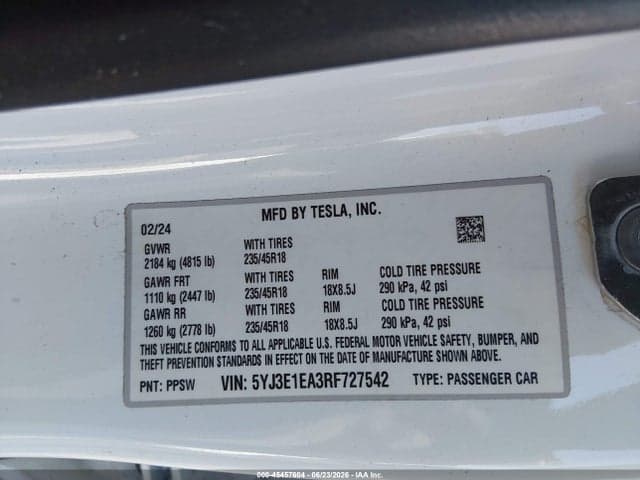 2024 TESLA MODEL 3 10