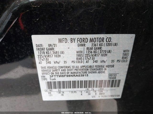 2022 FORD MAVERICK LARIAT/XL/XLT 9