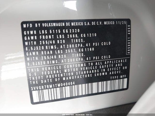 2026 VOLKSWAGEN TIGUAN SE R-LINE BLACK 9