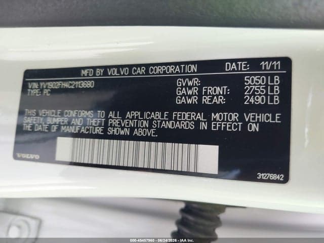 2012 VOLVO S60 T6 9
