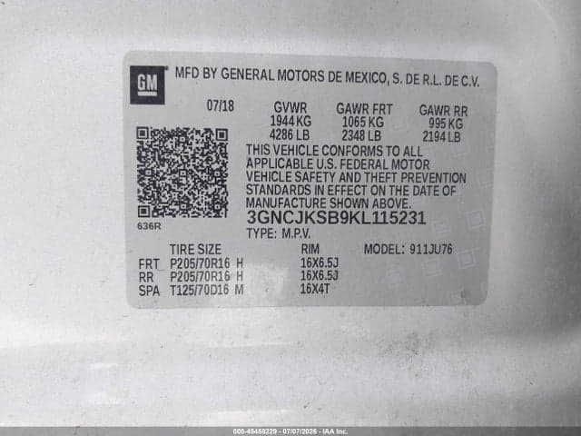 2019 CHEVROLET TRAX LS 9