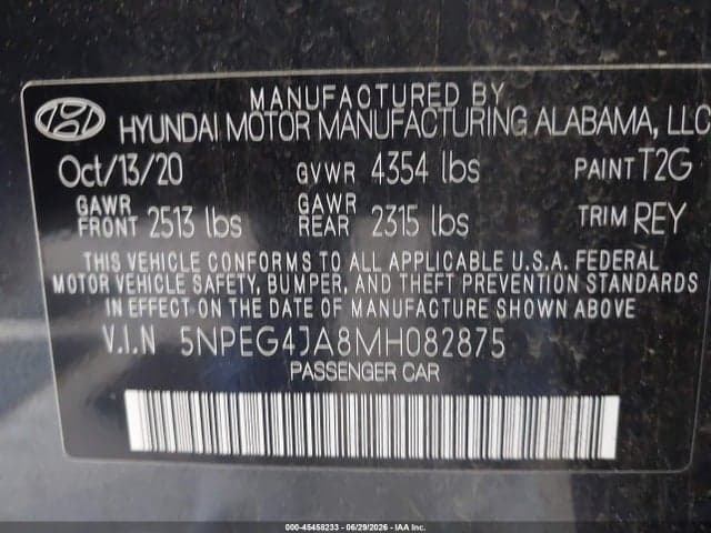 2021 HYUNDAI SONATA SE 9
