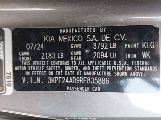 2024 KIA FORTE LXS 9