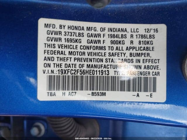 2017 HONDA CIVIC LX 9