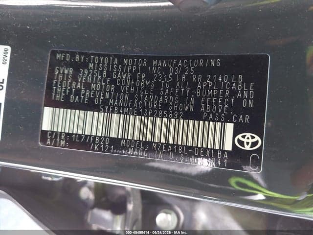 2025 TOYOTA COROLLA LE 9