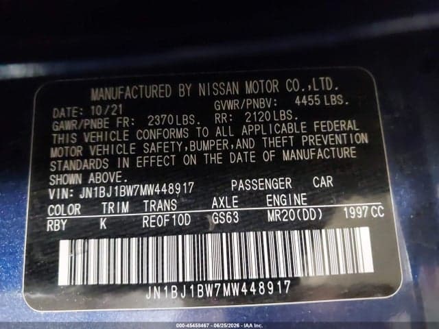 2021 NISSAN ROGUE SPORT SV AWD XTRONIC CVT 9