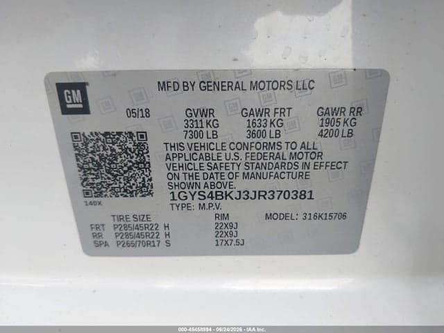 2018 CADILLAC ESCALADE LUXURY 9