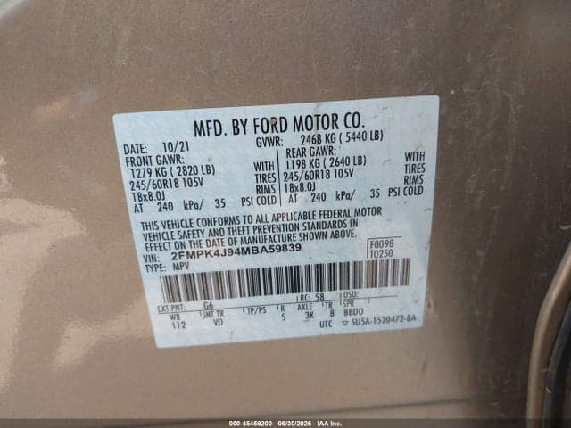 2021 FORD EDGE SEL 9